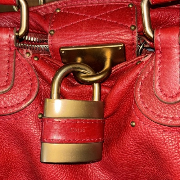 Chloé Paddington Shoulder Bag - Rare red! - Picture 3 of 6